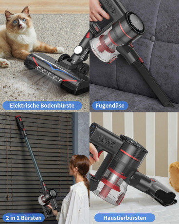 Redkey Redkey Akku-Handstaubsauger P9, 480,00 W, beutellos, 30KPa Hohe Saugleistung, 8 in 1 staubsauger kabellos mit LED-Burste  Беспроводной ручной пылесос Redkey P9, 480,00 Вт, без мешка, высокая мощность всасывания 30 кПа, беспроводной пылесос 8 в 1 со