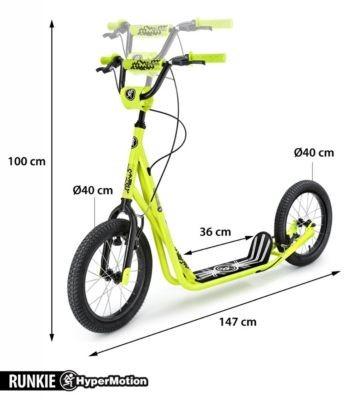 HyperMotion Cityroller Scooter mit grossen Radern 16 (40 cm) Городской самокат с большими колесами 16 (40 см)