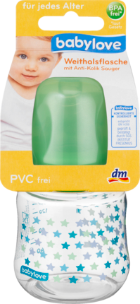 babylove 150 ml, grüner Высококачественная Силиконовая Бутылочка для Детей Любого Возраста со Сменным Клапоном-Соской с Зеленой Крышкой, 1 шт