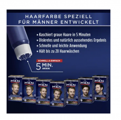 Schwarzkopf Men Perfect Tonung Anti-Grau-Gel Natur Hellbraun 50, 1 St Краска против седых волос натуральный светлый коричневый 50, 1 шт.