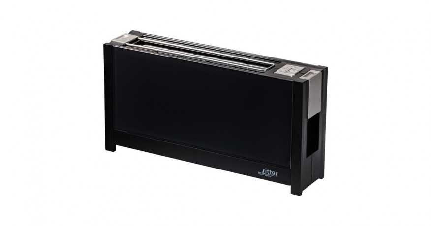ritter ritter Langschlitz-Toaster volcano 5 schwarz, 950 Watt, fur 2 Scheiben Toast  schwarz Тостер Ritter Volcano 5 с длинными слотами, черный, 950 Вт, на 2 ломтика тостов