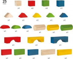 BRIO Bunte Holzbausteine, 25 Teile Красочные деревянные строительные блоки, 25 деталей