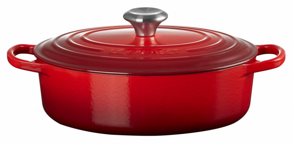 Le Creuset LE CREUSET Gourmet Br\u00e4ter 27 cm SIGNATURE rot LE CREUSET Gourmet жаровня 27 см SIGNATURE