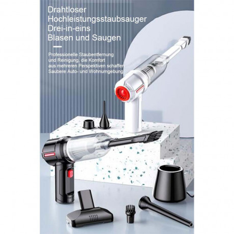 TUABUR TUABUR Akku-Handstaubsauger Wiederaufladbarer multifunktionaler kabelloser Nass- und Trockensauger, 5500Pa Staubsauger mit 2000mA Akku, 4-in-1 multifunktionaler kabelloser Handstaubsauger, Geeignet fur Autos, Wohnungen und Buros Schwarz Беспроводно