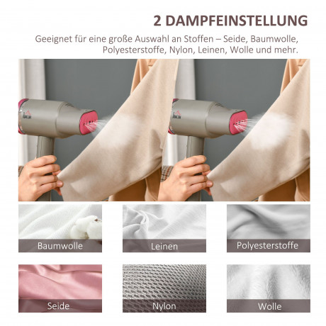 HOMCOM HOMCOM Dampfbugelstation Dampfglatter, max. Dampfmenge 20g,min  Паровая гладильная станция HOMCOM, паровая разглаживающая машина, максимальное количество пара 20 г, мин.