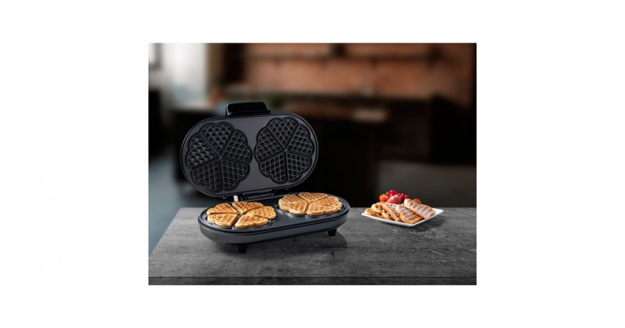 Bestron Bestron Doppel-Waffeleisen ADWM730CO fur Herzwaffeln kupfer/schwarz, 1.200 Watt  kupfer/schwarz Двойная вафельница Bestron ADWM730CO для вафель-сердечек медный/черный, 1200 Вт