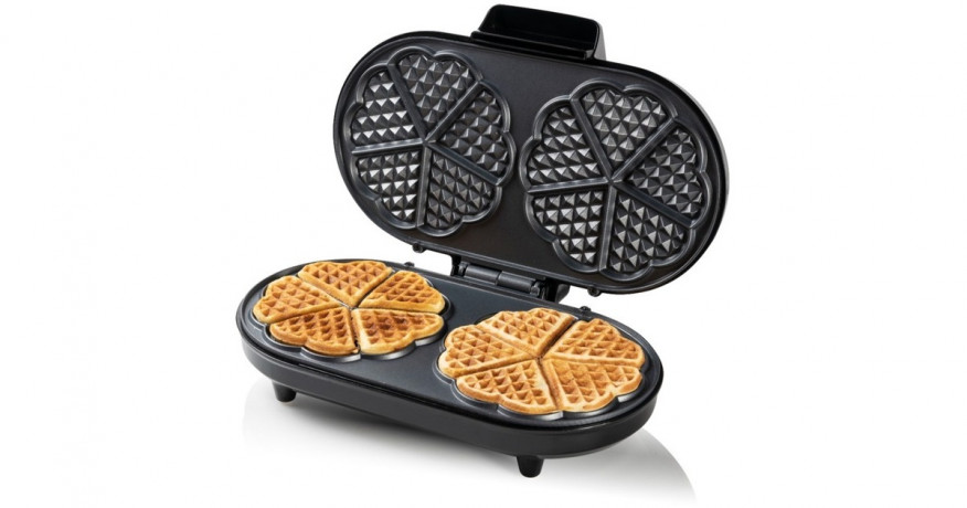 Bestron Bestron Doppel-Waffeleisen ADWM730CO fur Herzwaffeln kupfer/schwarz, 1.200 Watt  kupfer/schwarz Двойная вафельница Bestron ADWM730CO для вафель-сердечек медный/черный, 1200 Вт