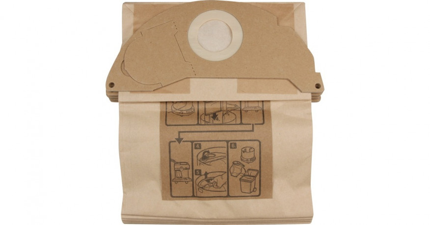 Karcher Karcher Papier-Filtertuten 6.904-322.0, Staubsaugerbeutel 5 Stuck   Бумажные фильтр-пакеты Karcher 6.904-322.0, мешки для пылесоса 5 шт.