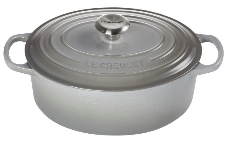 Le Creuset LE CREUSET Br\u00e4ter Oval Perlgrau SIGNATURE grau LE CREUSET Br&gt;4ter Oval Pearl Grey SIGNATURE