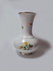 Seltman Weiden Bavaria Винтажная фарфоровая ваза &quot;Чайные розы&quot;, 20см x 13см, Германия, 1960-70гг.