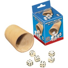 Amigo Wurfelbecher mit 6 Wurfeln (8 Кубическая чашка с 6 кубиками (8