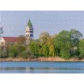 CALVENDO Puzzle CALVENDO Puzzle Blick uber den Anglersee auf die Kirche Sankt Sebastian Пазл CALVENDO Puzzle Вид на рыбацкое озеро и церковь Святого Себастьяна