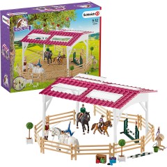 Schleich Schleich Horse Club 42389 Reitschule mit Reiterinnen und Pferden Schleich Horse Club 42389 Школа верховой езды с всадниками и лошадьми