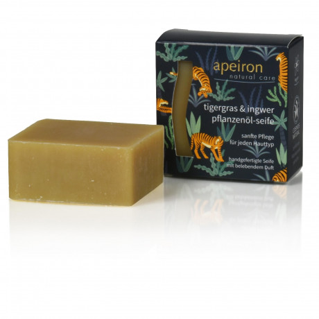 Apeiron Tiger Grass & Ginger Soap  Мыло с тигровой травой и имбирем
