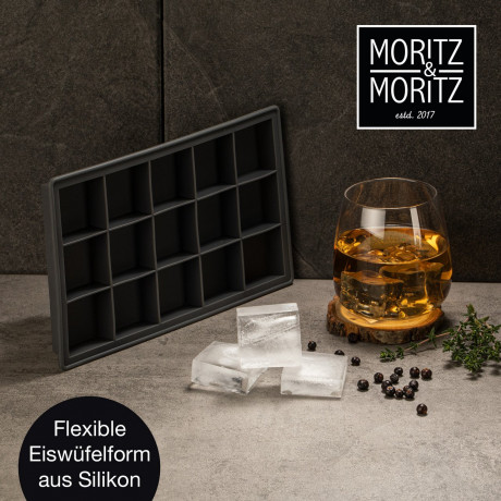 Moritz & Moritz Moritz & Moritz Eiswucrfelform eckig 2er Set grau Набор квадратных форм для кубиков льда Moritz &amp; Moritz, 2 шт.