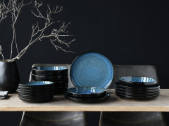 Creatable Creatable Tellerset 18-tlg. Blue NORDIC FJORD blau Набор творческих тарелок из 18 предметов. Синий НОРДИК ФЬОРД