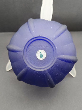 Фруктовница винтажная средняя Partylite Portugal, цветное стекло, 17 х 13 см, Португалия, 1970-80гг.