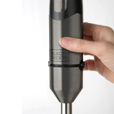 Black & Decker Black  Decker Stabmixer Stabmixer 1000W Turbo Funktion Anti Fingerprint 20 Leistungsstufen, 1000 W, 20 Leistungsstufen + Turbo-Funktion, 4 hochwertige Edelstahlmesser  Ручной блендер Black Decker Ручной блендер 1000 Вт турбо-функция против 