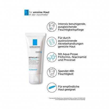 La Roche-Posay ROCHE-POSAY Effaclar H Iso-Biome Feuchtigkeitspfl.  ROCHE-POSAY Effaclar H Iso-Biome Увлажняющий крем