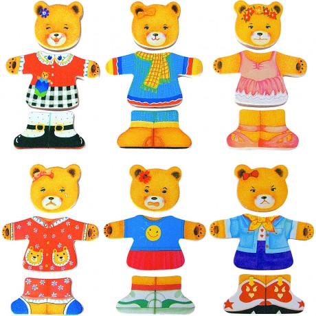 Woodyland Holzspielzeug Dress up Bar Girl \/ Legespiel Деревянная игрушка Dress up Bar Girl / игра-размещение