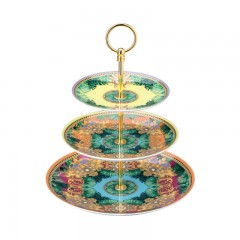 Rosenthal meets Versace Rosenthal Versace Jungle Animalier Etagere 3-tlg. Teller 17-21-28 cm Подставка для торта Rosenthal Versace Jungle Animalier 3 шт. Тарелки 17-21-28 см