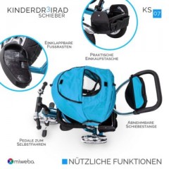 Miweba Kinderwagen Buggy Dreirad KS07 Schieber Трехколесная коляска KS07 слайдер