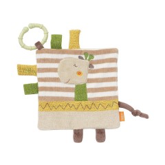 Fehn Knistertuch Giraffe mit Ring Жираф из хрустящей ткани с кольцом