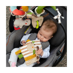 Fehn Knistertuch Giraffe mit Ring Жираф из хрустящей ткани с кольцом