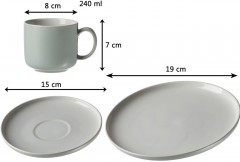 Ritzenhoff &amp; Breker Ritzenhoff &amp; Breker Kaffee-Set 12-tlg.  JASPER Mint Кофейный набор Ritzenhoff &amp;amp; Breker 12 предметов. ДЖАСПЕР