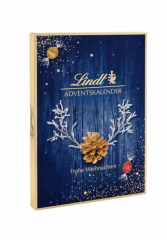 Lindt Adventskalender 2024 blau, Адвент-календарь 2024, 24 сладких сюрприза, 194 грамма