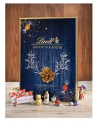 Lindt Adventskalender 2024 blau, Адвент-календарь 2024, 24 сладких сюрприза, 194 грамма