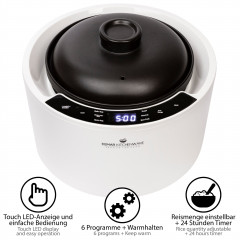 KeMar Kitchenware KeMar Kitchenware Multikocher KCC-280, 900 W, 2,50 l Schussel, Keramiktopf, Touchdisplay, 7 Programme, Timer KCC-280 KeMar Кухонная мультиварка KCC-280, 900 Вт, чаша 2,50 л, керамическая кастрюля, сенсорный дисплей, 7 программ, таймер