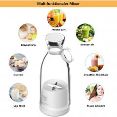 Aoucheni Aoucheni Smoothie-Maker Blender Smoothie Makers,350ml mit USB-Ladegerat, 20000r/min, 304 sus, leicht zu tragen, Anti-False-Touch  Aoucheni Smoothie Maker Blender Smoothie Makers, 350 мл с зарядным устройством USB, 20000 об/мин, 304 sus, легко нос
