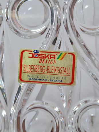 Поднос винтажный хрустальный Joska, 20 x 9,5 x 2 см, Германия, 1960-70гг.