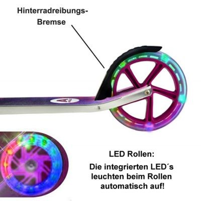 APOLLO LED City Scooter klapp- und hohenverstellbar Phantom Pro LED Starlight LED City Scooter складной и регулируемый по высоте Phantom Pro LED Starlight
