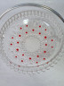 Конфетница винтажная Walther Glas, с красным декором, стекло, 18 x 6,5 см, Германия, 1960-70гг.