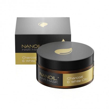 Nanoil Charcoal & White Clay Hair Mask  Маска для волос с углем и белой глиной