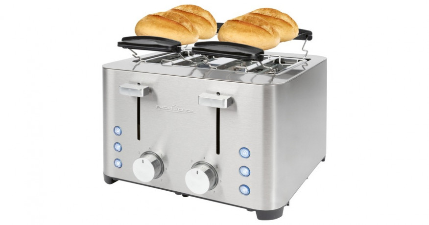 ProfiCook ProfiCook Toaster PC-TA 1252 edelstahl, 1.500 Watt, fur 4 Scheiben Toast  edelstahl Тостер ProfiCook PC-TA 1252 нержавеющая сталь, 1500 Вт, на 4 ломтика тостов