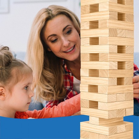 Toyfel Wackelturm Riski 70cm Kiefernholz 54 Blocke mit Unterlegplatte Шатающаяся башня Riski 70см из сосны 54 блока с опорной плитой