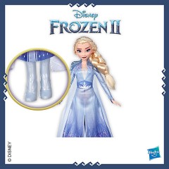 Hasbro Кукла Disney Frozen 2 Эльза с длинными светлыми волосами и синим нарядом