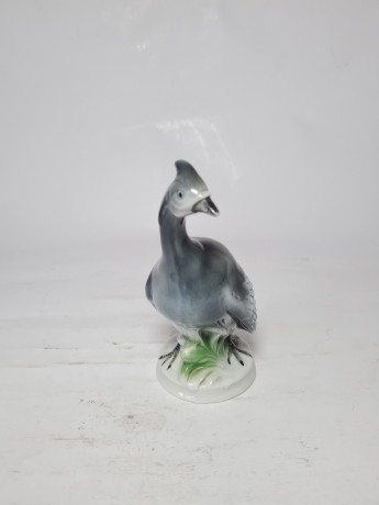 Фигурка винтажная Ganse в серых тонах "Цесарка", 12 x 8 см, Германия, 1960-70гг.