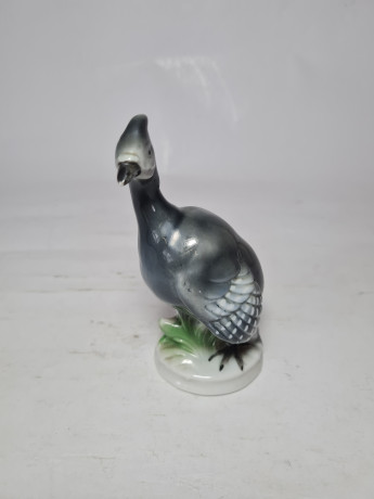 Фигурка винтажная Ganse в серых тонах "Цесарка", 12 x 8 см, Германия, 1960-70гг.