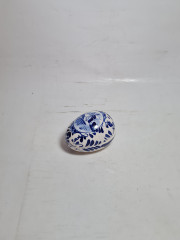 Шкатулка винтажная Delft Blue Holland в форме яйца, ручная роспись, фарфор, 8,5 x 6 x 6 см, Нидерланды, 1960-70гг.