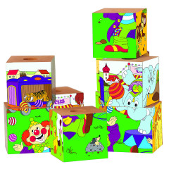 Woodyland Holzspielzeug Puzzle- und Steckspiel Zirkus Цирковая деревянная игрушка-пазл и слот-игра