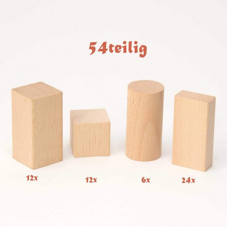 LEO EMMA Holzspielzeug Oko Holzbausteine 54teilig in schonem Baumwollbeutel Деревянная игрушка Око деревянные строительные блоки 54 штуки в красивом хлопковом мешочке