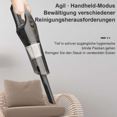 MOUTEN MOUTEN Akku-Handstaubsauger Kabelloser, wiederaufladbarer tragbarer Handstaubsauger mit 5500 PA, Geeignet fur Autos, Wohnungen und Buros, USB-Schnellladung: 2000-mAh-Akku, leicht, 3 Std. Ladezeit, 25–30 Min. Laufzeit. Schwarz Беспроводной ручной пы