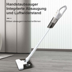 MOUTEN MOUTEN Akku-Handstaubsauger Kabelloser, wiederaufladbarer tragbarer Handstaubsauger mit 5500 PA, Geeignet fur Autos, Wohnungen und Buros, USB-Schnellladung: 2000-mAh-Akku, leicht, 3 Std. Ladezeit, 25–30 Min. Laufzeit. Schwarz Беспроводной ручной пы