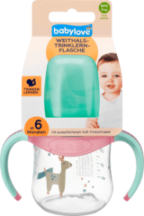 babylove Бутылочка Непроливашка для Детей с Двумя Ручками и Удобным Горлышком для Самостоятельного Питья, Розовая, 150ml, 1 шт