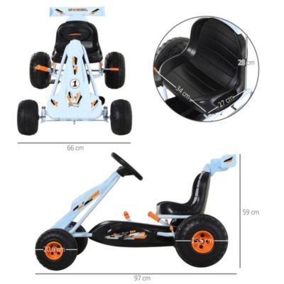 HOMCOM Kinder Go-Kart mit Handbremse Детский картинг с ручным тормозом