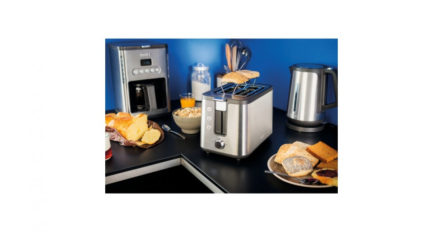 Krups Krups Toaster Control Line KH442D silber/schwarz, 700 Watt, fur 2 Scheiben Toast silber/schwarz Krups Toaster Control Line KH442D серебристый/черный, 700 Вт, на 2 ломтика тостов